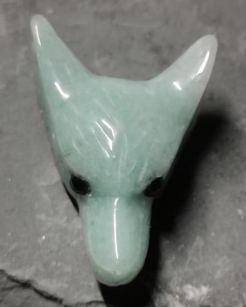 Aventurin Wolfskopf Anhänger